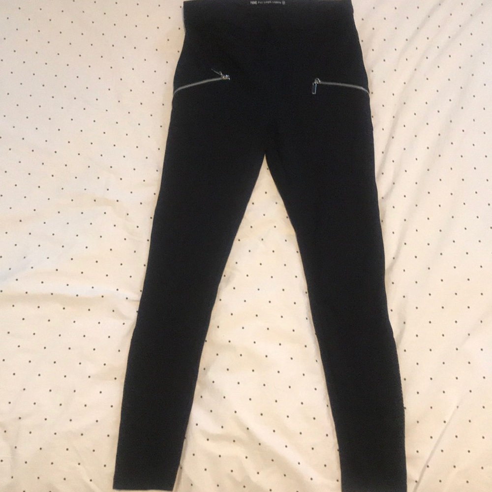 Black Leggings with Zippers